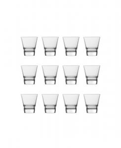 Набор из 12 бутылок Elixir Rocks или DOF объемом 11,75 унций Fortessa, Clear