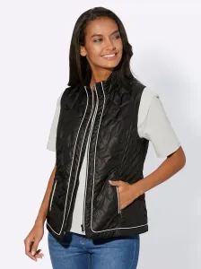 Повседневный образ стеганый жилет Casual Looks, черный