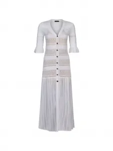 Ажурное макси-платье Liu Jo, белый