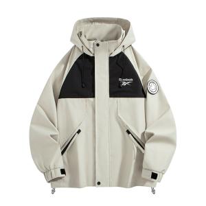 Куртки Unisex с капюшоном, утепленные Soft Shell Reebok, linen