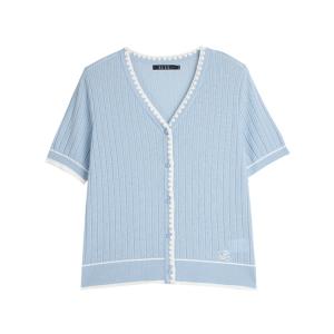 ELLE Свитер Women's Blue V-образный вырез Moderate Others