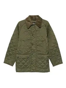 Пальто с вельветовым воротником Barbour, зеленый