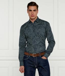 Рубашка мужская Hugo с узором, синий