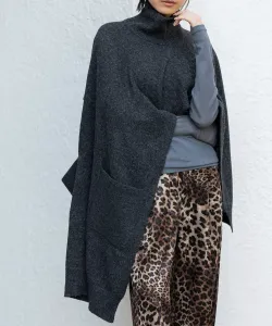 7GG Трикотажный пуловер-шаль из джерси