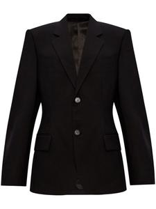 Однобортный шерстяной пиджак Balenciaga, черный