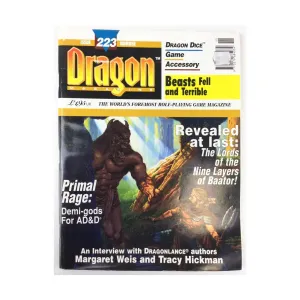 Журнал #223 "The Lords of the Nine Layers of Baator, Primal Rage, Beasts Fell and Terrible", Dragon Magazine (UK Edition) #201 - #250