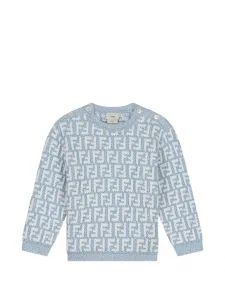 Топ с узором Fendi Kids, синий