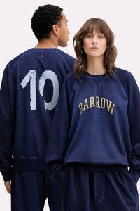 Хлопковая толстовка Barrow, темно-синий