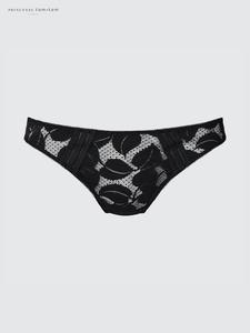 Кружевные трусики (с рисунком) Uniqlo, черный