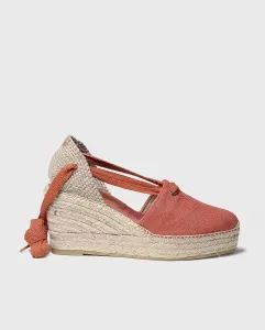 Женские эспадрильи на танкетке из ткани с лентами Toni Pons, оранжевый