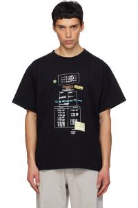 Футболка с библиотечной маркой Mm6 Maison Margiela, черный