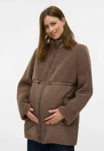 Зимнее пальто hoch geschlossen Mamalicious, Coffee Quartz