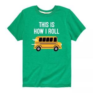 Футболка с рисунком «Школьный автобус» для мальчиков 8–20 лет «Как я катаю» Licensed Character