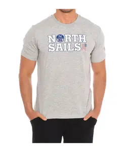 Футболка с короткими рукавами и ребристыми манжетами. North Sails, серый