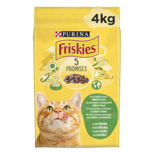 Корм для взрослых кошек Friskies с кроликом, курицей и овощами 1,5 кг