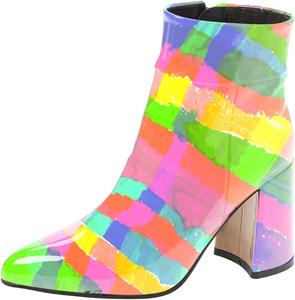 Женские ботильоны FSJ с остроконечным носком на высоком каблуке, глянцевая лакированная кожа, для вечеринок, размеры 4-15 США, Color Check