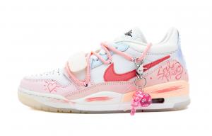 Jordan Баскетбольные кроссовки Legacy 312 Quantum Twins с низким верхом, износостойкие, унисекс, синие, розовые