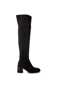 Ботинки на каблуке из алькантары 'Sarianne' Moda In Pelle, черный