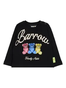 Футболка с длинными рукавами и принтом Barrow Kids, черный