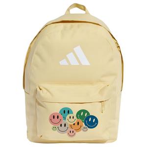 Adidas Полиэстеровый рюкзак с тиснёным узором большой унисекс жёлтый, Multicolor Smiley Face
