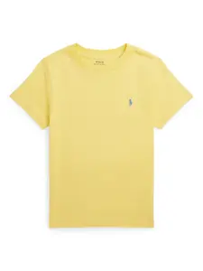 Футболка с вышитым логотипом POLO RALPH LAUREN KIDS, желтый