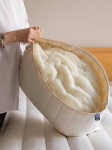 Роскошная стеганая подушка King Size из шерсти Floks, Soft