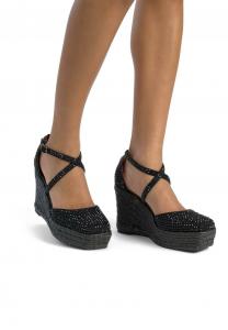 Босоножки на платформе CON PUNTERA REDONDEADA Y CIERRE CON HEBILLA Alma en Pena, черный