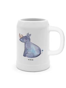 Пивная кружка единорог-носорог без слов в белом цвете Mr. & Mrs. Panda