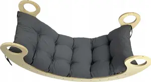 Подушка для качелей Монтессори, графит, 110х45х8 см, для качелей, детская подушка, подушка для качалки Pracownia Artystyczna Klasyk