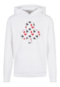 Пуловер F4NT4STIC Basic Hoodie Kartenspiel Kreuz Herz Karo Pik Poker, белый