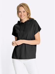 Sieh an! Черная футболка с капюшоном