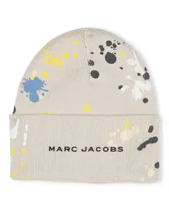 Белая детская шапочка из хлопка Marc Jacobs, белый