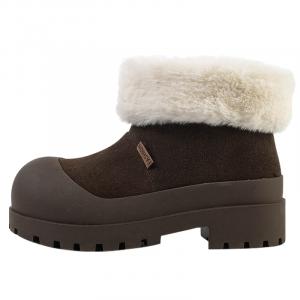 Wonderful couple Теплые износостойкие амортизирующие утепленные противоскользящие короткие зимние ботинки женские Coffee, цвет Coffee