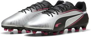 Футбольные бутсы Puma 107877 HG/AG, King Match, широкий, белый/черный/серебряный