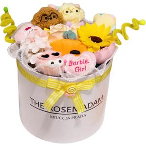 Твисти стик милый плюшевый букет щенка ручной работы плюшевая кукла высота 25см/30см/32см/35см Fat Fat Dragon, 2 Pack Puppy Hug Bucket 25Cm