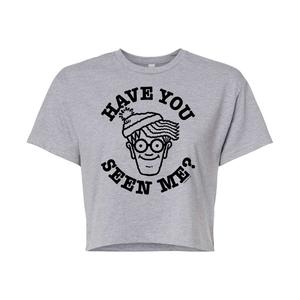 Укороченная футболка для юниоров «Wher's Waldo Seen Me» Licensed Character, серый