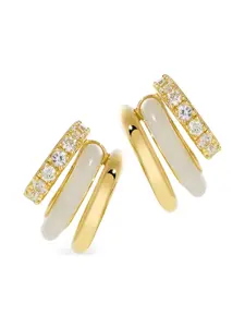 Золотые серьги с бриллиантами и яшмой By Pariah