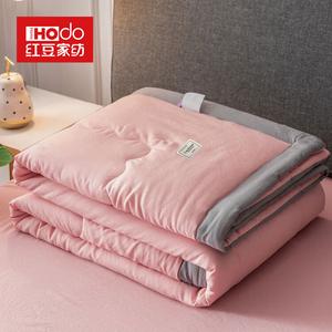 Red Bean Home Textiles Летнее одеяло 180x220 см из мягкого хлопка, цвет Oil Painting Powder, машинная стирка