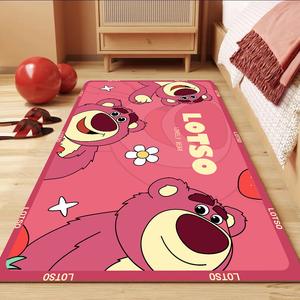 Budis Ковер 200х300 см для спальни/гостиной Cartoon Bedside, утолщенный, звукоизолирующий, антискользящий Strawberry Bear-11