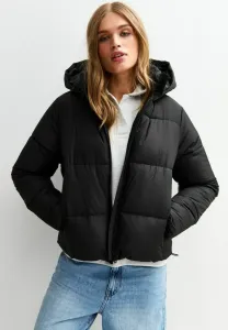 Зимняя укороченная куртка-пуховик с капюшоном New Look, Black