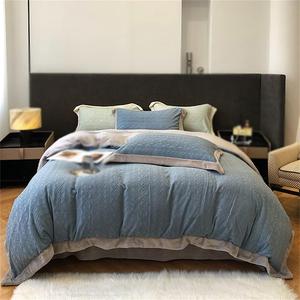 YUSIWOAL Комплект постельного белья из резного бархата двусторонний утепленный зимний