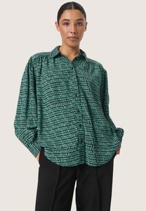 Блузка на пуговицах MAKENA EBBA Soaked in Luxury, зеленый