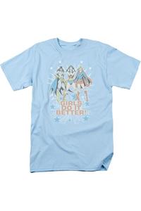 Футболка с коротким рукавом для взрослых DC Comics Girls Do It Better Gildan, светло-голубой