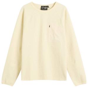 Футболка с длинным рукавом вафельной расцветки Purple Mountain Observatory, кремовый