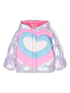 Пуховик с узором Billieblush, фиолетовый