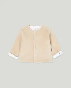 Детская двусторонняя пижамная куртка для мальчика Cotton Juice, коричневый