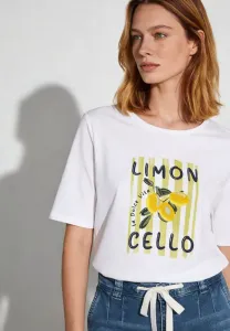 Футболка cooles kurzarm с принтом виолончели и лимона More & More, White