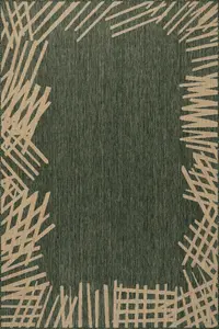 Коврик для помещений и улицы Anigail Bordered nuLOOM, 244x305 см, зеленый