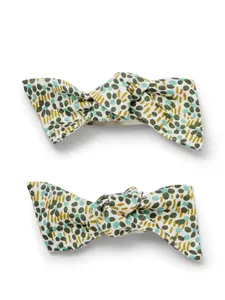 Набор из двух заколок для волос с принтом Il Gufo, белый