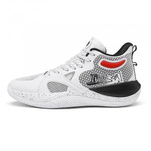 Баскетбольные кроссовки с низким верхом, нескользящие, износостойкие, дышащие, унисекс IVERSON, Light-Transmitting White Black Red